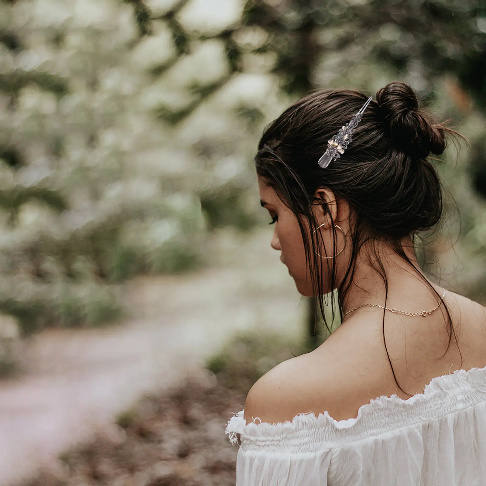 

1 шт. Большая заколка-уточка из сплава с винтажным дизайном и стразами, модный аксессуар для волос для путешествий и вечеринок