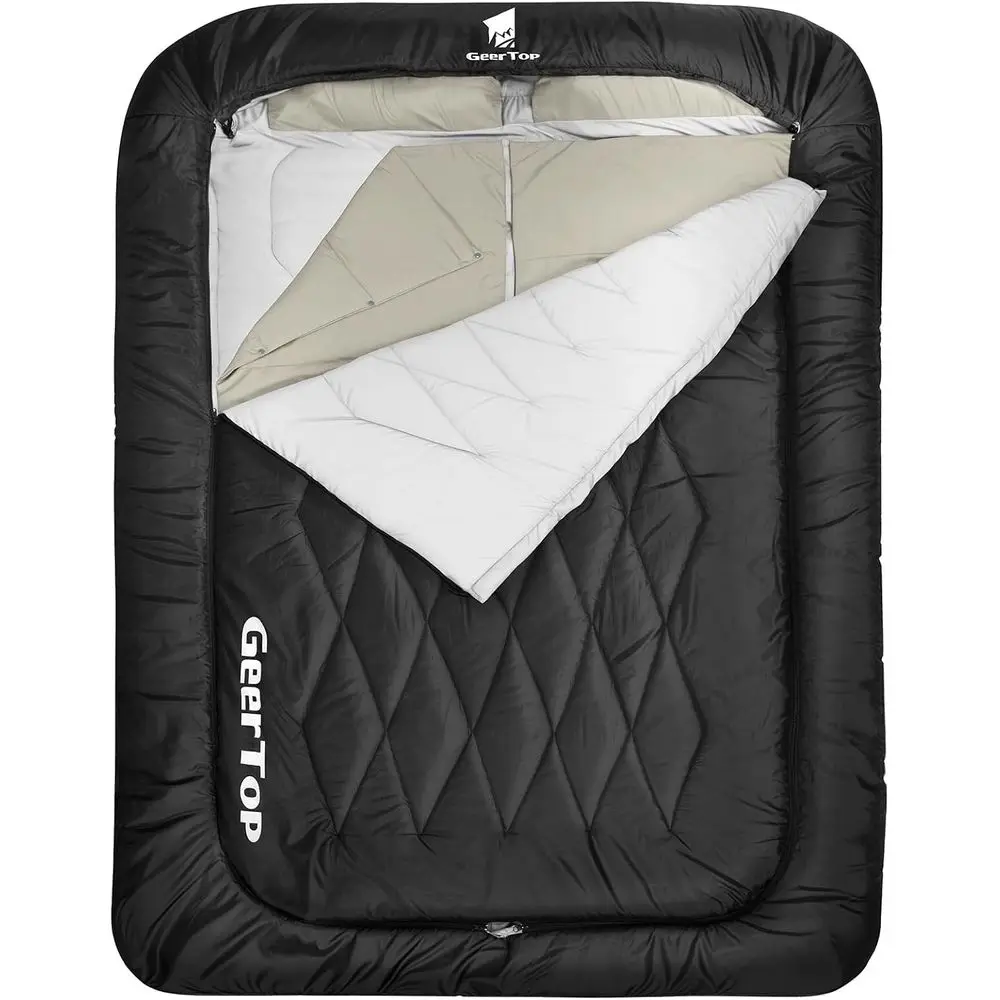 

Queen Size Double Camping Sleeping Bag with Blanket for Two, Ideal for Couples or Families Outdoor Adventures
