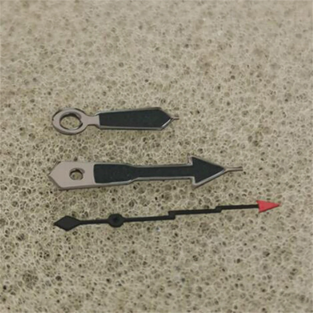 

Watch Hands Weak Green Luminous All Black Hour Pointers Minute Hands Seconds Hands NH35, for NH35/NH36/4R/7S Movement