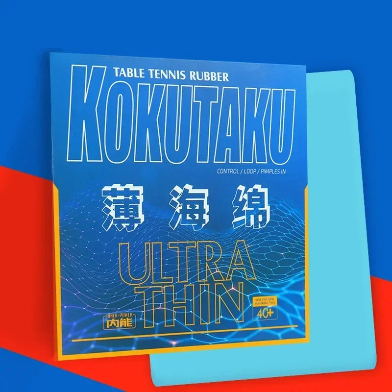 KOKUTAKU Ultradünner Tischtennisschwamm in zufälliger Farbe, japanischer Schwamm, 0,5/0,4/0,6/0,8/1,0/1,2/2,1 mm Schlaufe, BLütenkirsche Schwamm