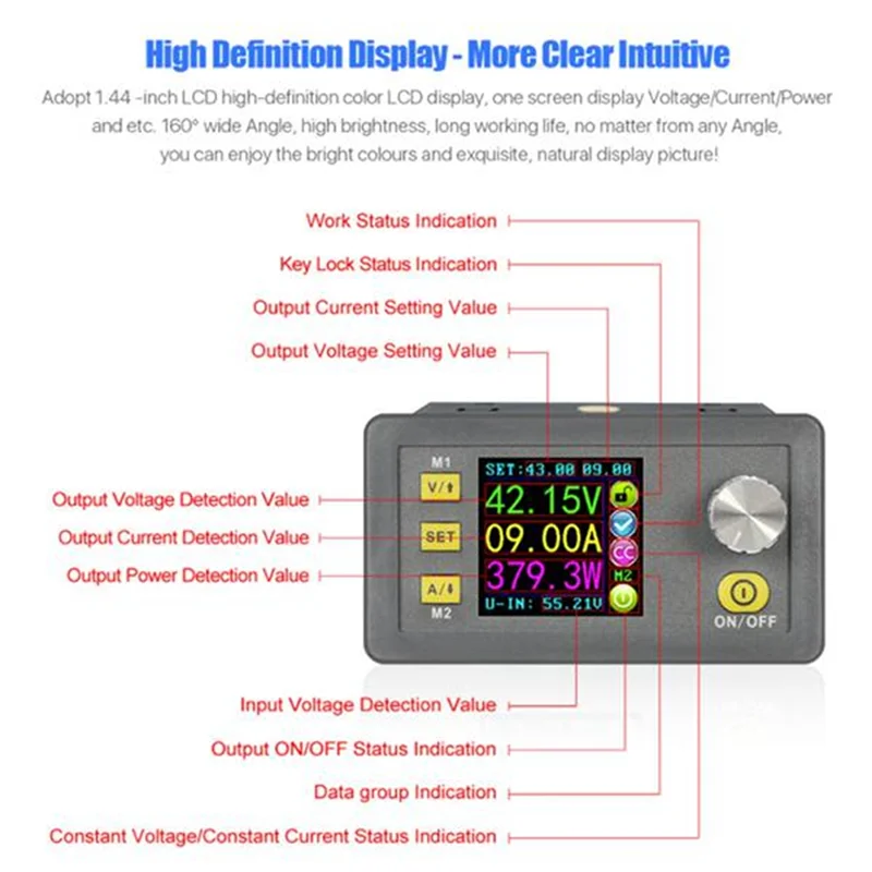 【A42U】DPS5020 High Efficiency Voltage Regulator Adjustable 50V 20A DC-DC Step-Down Power Supply Module NO Communication