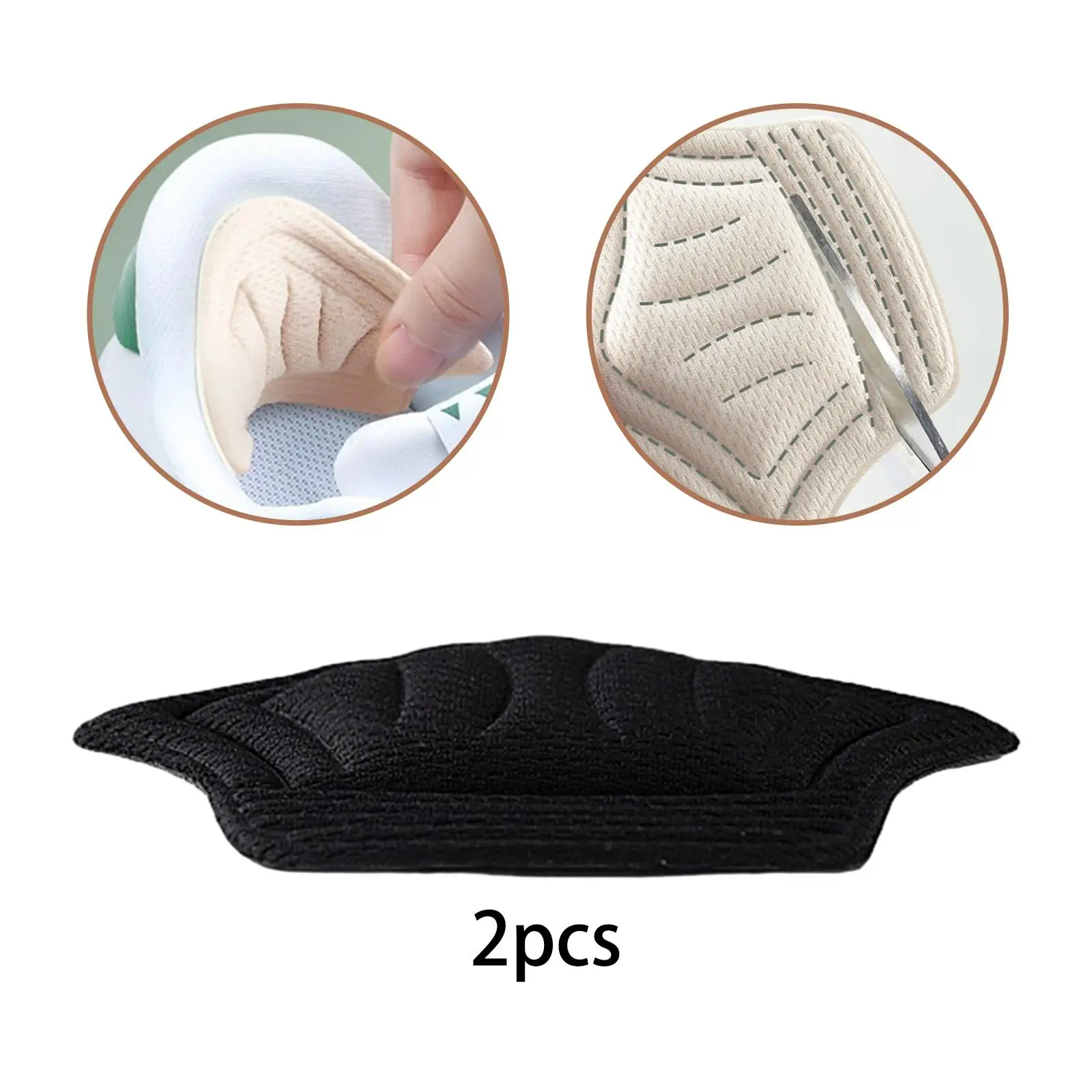 Antiwear Heel Cushion Pads, Heel Guards Liners para sapatos de grandes dimensões, Antiderrapante, Macio, Prevenção Blister, Inserções de calcanhar