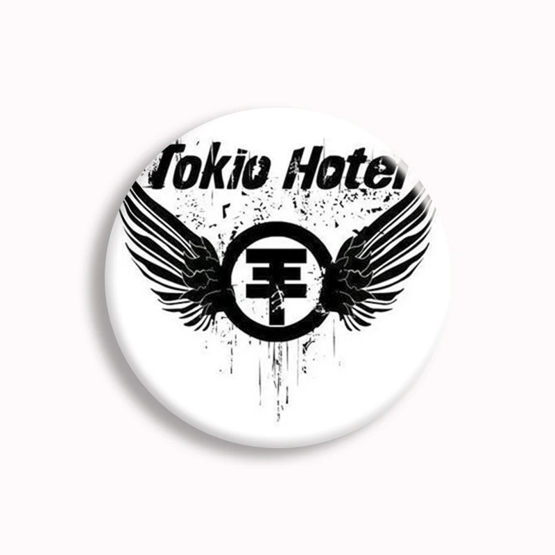 58mm German Rock Band Tom Bill Kaulitz I Love Tokio Hotel Button Pin Punk Rock Roll Team Brooch Badge Bag Decor Fans Collect