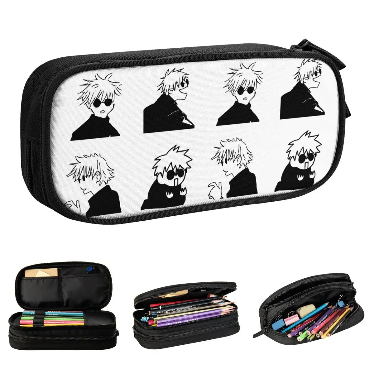 

Модные пеналы Gojo Satoru JJK в стиле аниме, пеналы для ручек для девочек и мальчиков, сумки большой емкости, студенческие школьные подарки, канцелярские принадлежности