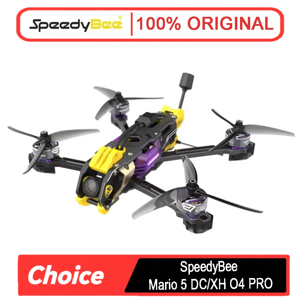 SpeedyBee Mario 5 DC/XH O4 PRO Luchtunit 5 "FPV Drone - 6S Lipo F405 V4 55A Stack Bee Storm 2306.5 PRO 1880KV Motor