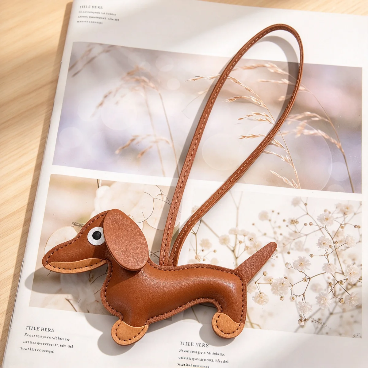 Dackel-Schlüsselanhänger aus PU-Leder, Welpen-Anhänger, Taschen-Charm für Damen, Rucksack, Handtasche, Autoschlüsselring, süßes koreanisches Valentinstagsgeschenk – Detail 18