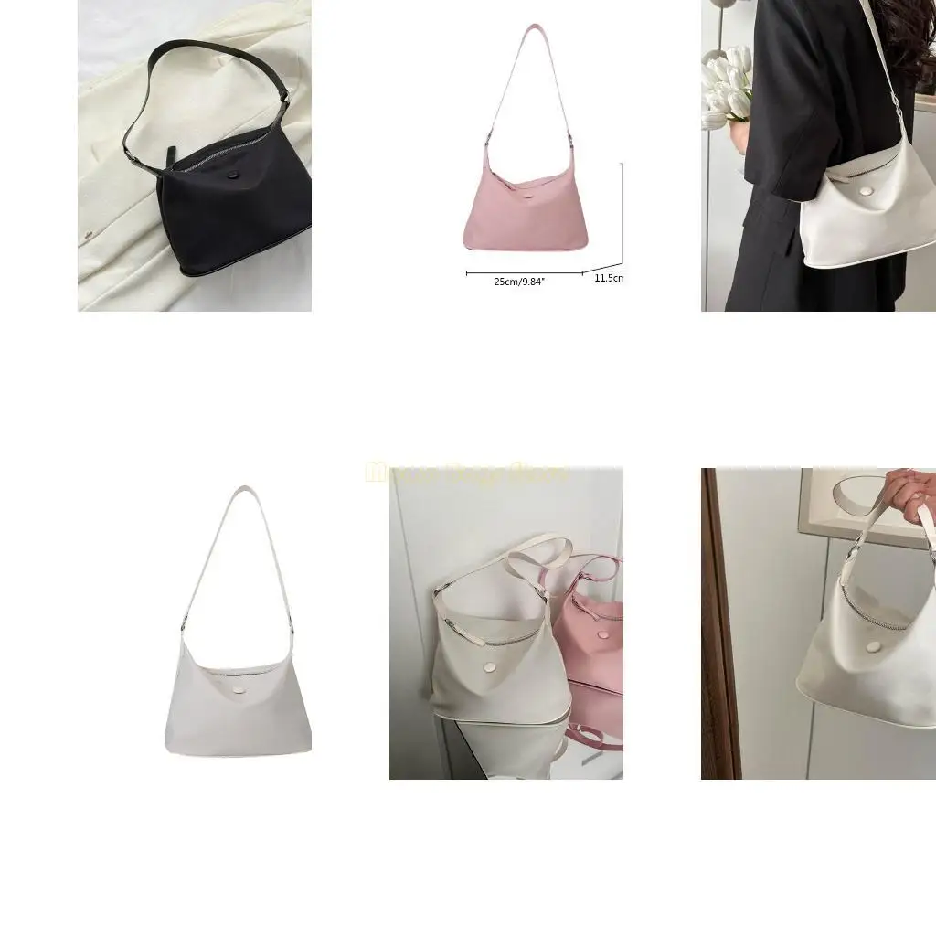 

X90D Shoulder Bags for Women Satchel Bag Solid Color Tote Handbag Underarm Bag Armpit Bag with Zipper Closure