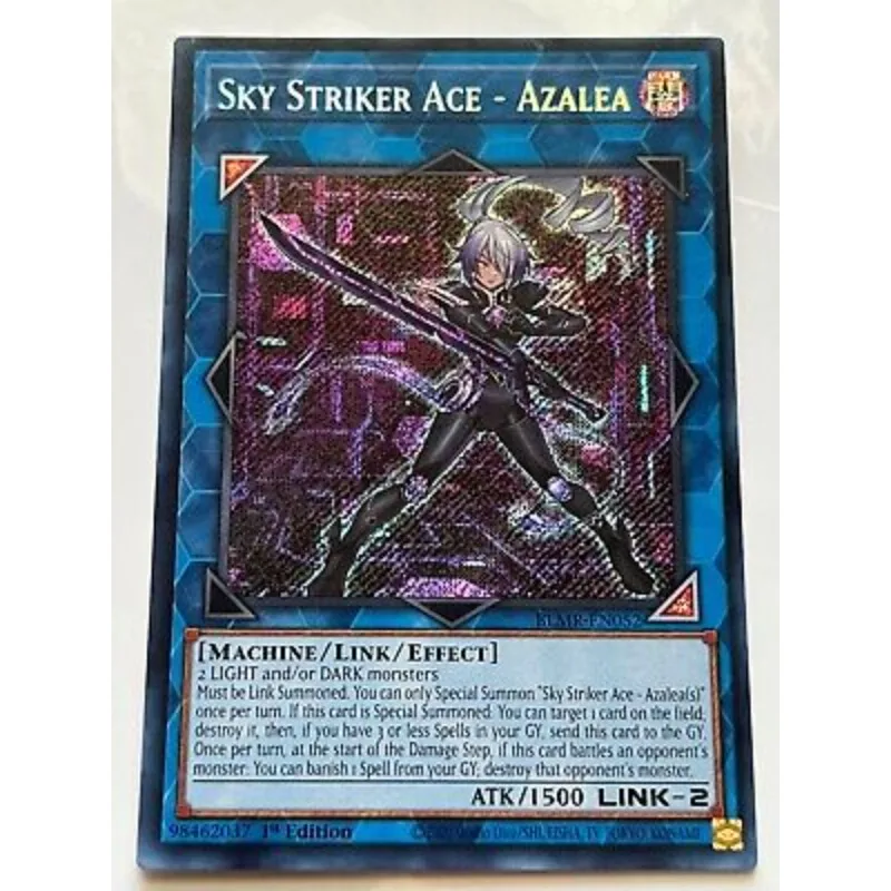 YUGIOH- Sky Striker Ace - Azalea  BLMR-EN052 Secret Rare 1st Edition Konami Official Card