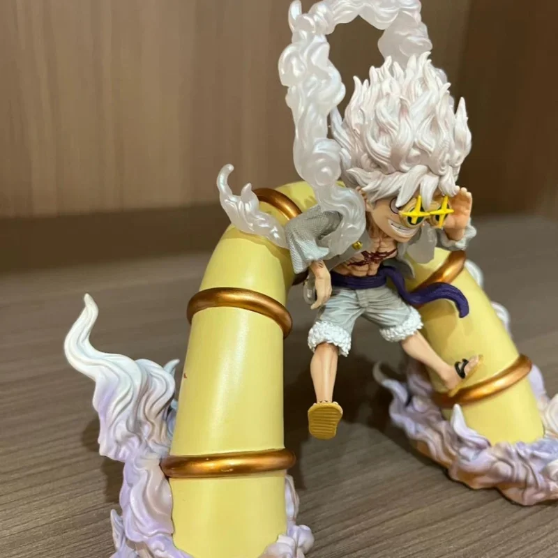 One Piece Figures Gk Sun God Nika Luffy Pvc White Hair Anime Figurka Kolekcja lalek Ozdoba Ręcznie robiony model Dekoracja zabawka prezent