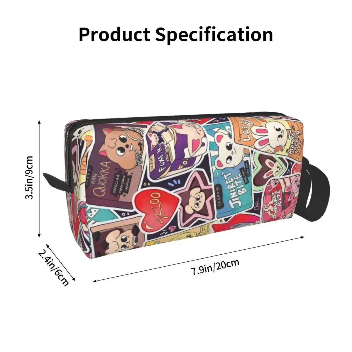 Kpop Star Singer Idol Makeup Bags Straykids Women Cosmetic Bag Stylish Travel Makeup Organizer Case