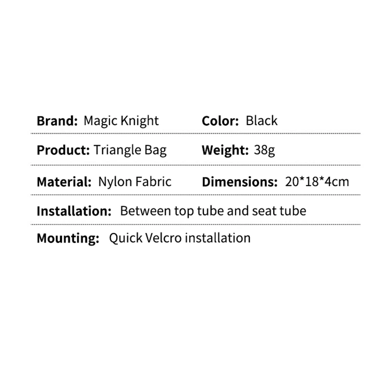 Frame Pouch Bike Tool Storage Bag, Lightweight Thin Cycling Frame Bag for Road & Mountain Bicycle Accessories, Fits Anti-Theft L