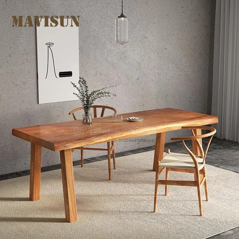 Nordic Dining Table Home Garden Coffee Table Dining Table Dual-use Small Apartment Modern Simple Japanese Solid Wood Furniture