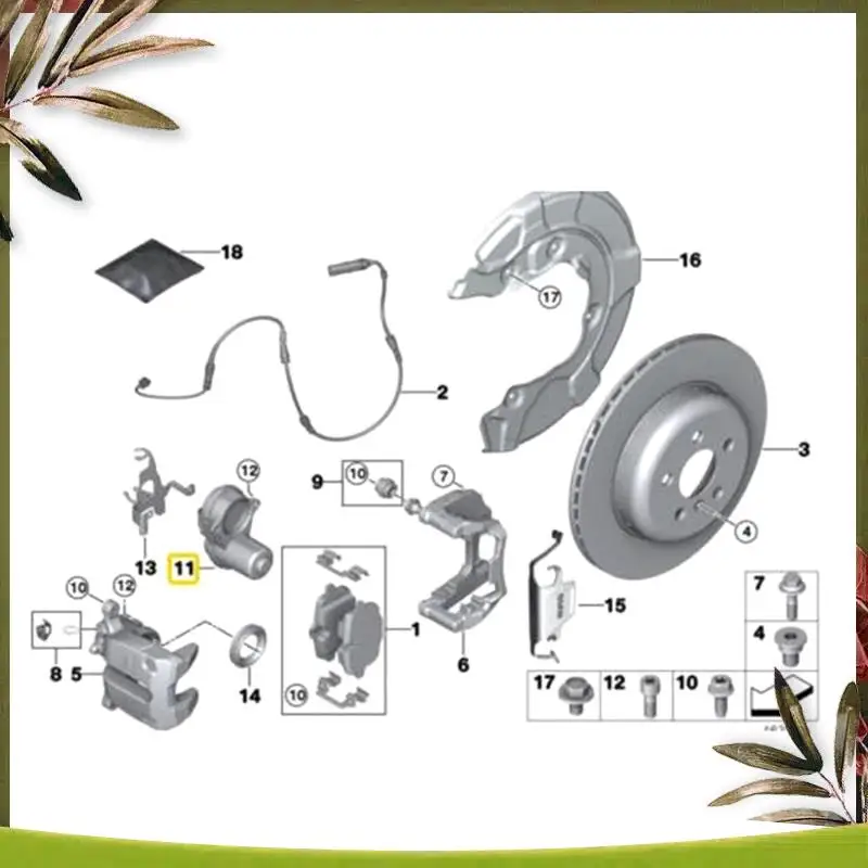 

Portable Caliper Motor For BMW G30 G31 G32 G11 G12 G15 Actuator Park Brake Rear 6870567 34216870567