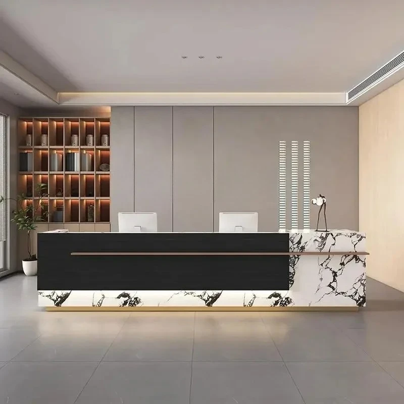 

Folding Reception Desk Counter with Cash Register for Office and Business Use, Wall-Mountable Design