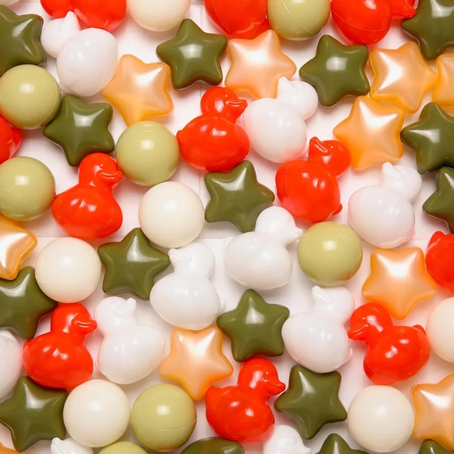 كرات حفرة الكرة على شكل باستيل، شكل نجمة البط غير سامة للأطفال الصغار والرضع والبنات والأولاد والكلاب الناعمة، الحفلات، 100 قطعة #1