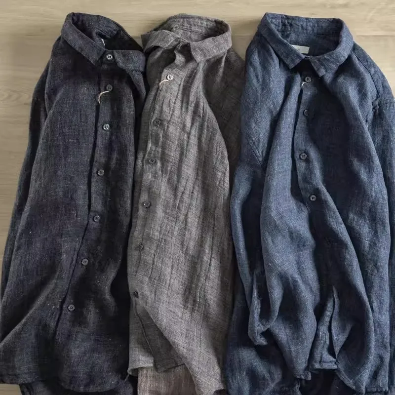 

Мужская рубашка больших размеров с длинным рукавом в американском ретро-стиле, осенне-зимняя, теплая, из полиэфирного волокна, повседневная, модная, стройнящая, трендовая, брендовая