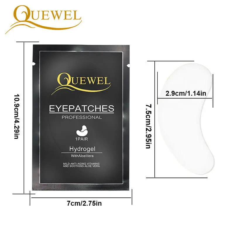 Quewel-رقع تمديد الرموش ، 50 زوجًا ، لوازم إطالة الرموش ، أدوات احترافية لتطعيم الرموش