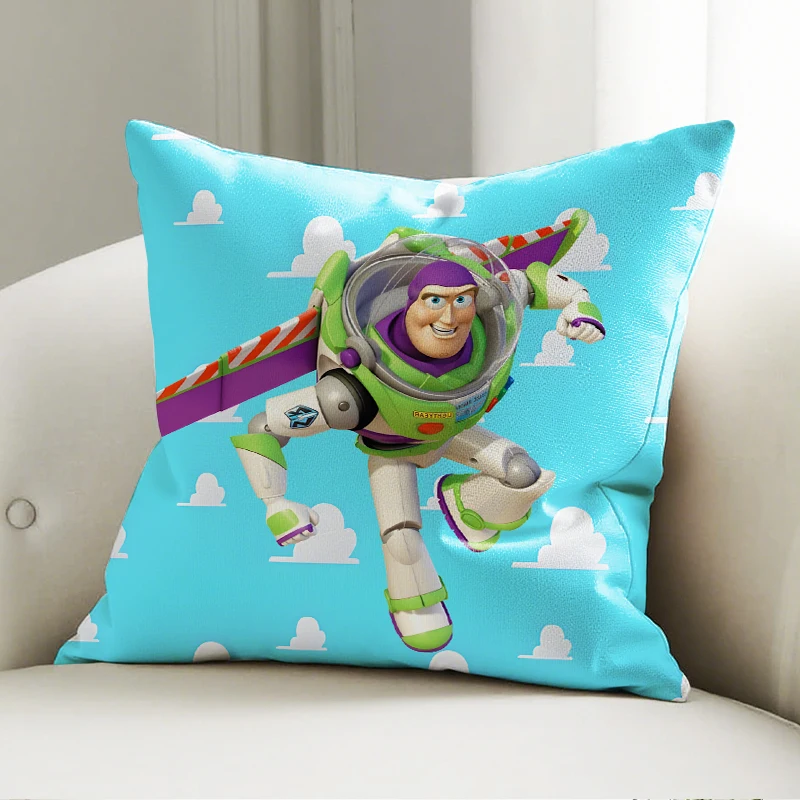 

Disney Toy Story Buzz Lightyear Pillow Cover Cartoon Space Pattern Decorative Cushion Sofa Bedroom Kids Gift