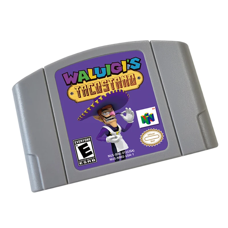 

Game Cartridge For WaluigiTacoStand HACK N64 Game Cartridge Compatible Fond memories of childhood