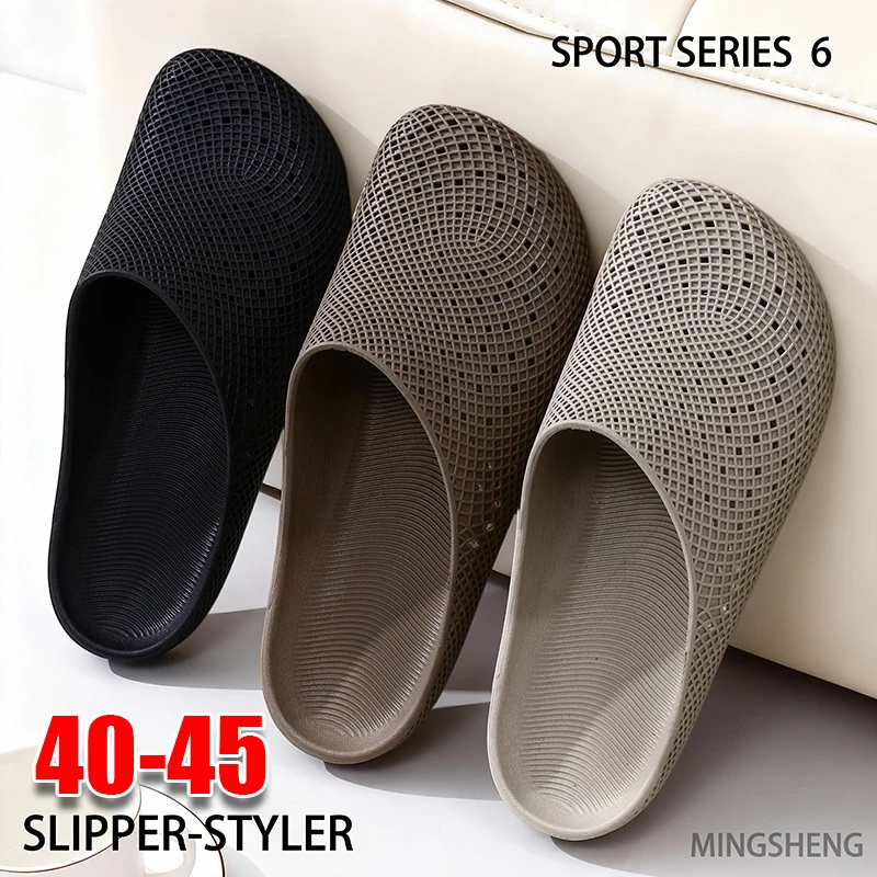 

Lightweight Men's Summer Breathable Clogs with Air Flow Holes Anti Slip Outdoor Slip On Sandals Half Cover Casual Work Shoes