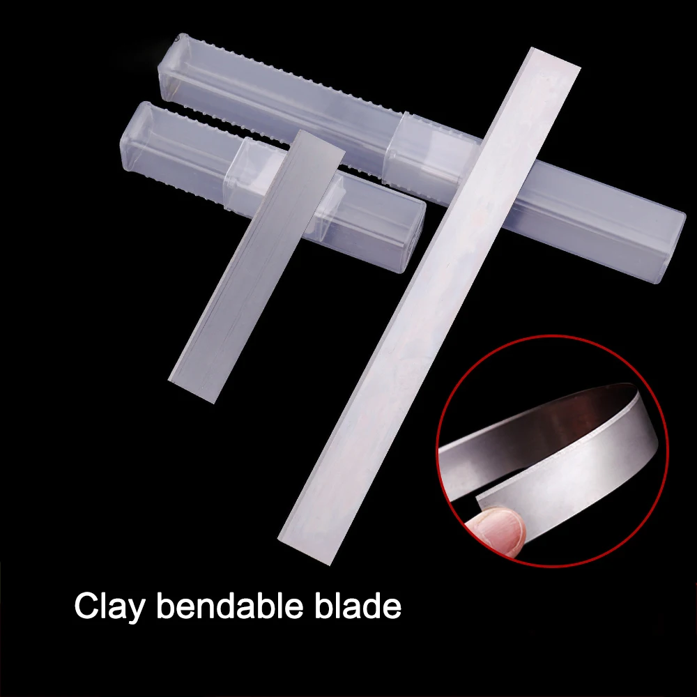 2pcs Pottery Tools Clay Cutting Blades Bendable Soft Pottery Molding Blades Polymer Clay Molding Tools Engraving Tools