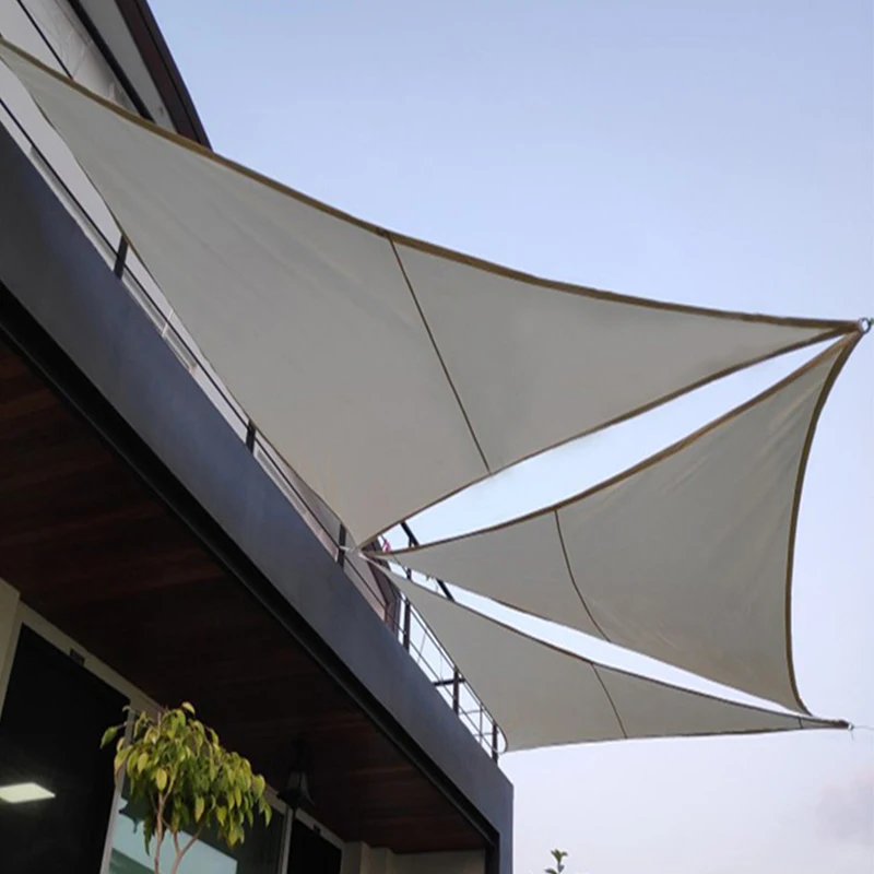 Gray 2/3/3.6/4M Triangle Sun Shade Sail Canopy for 98%UV Block Sun Shelter For Outdoor Garden Waterproof Backyard Awning Camp Te