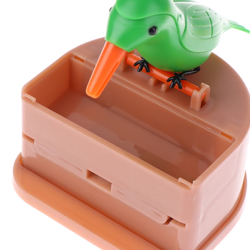 Toothpick Holder Dispenser Press Type Toothpick Bucket Bird Design Creative Toothpick Box Push Button Container