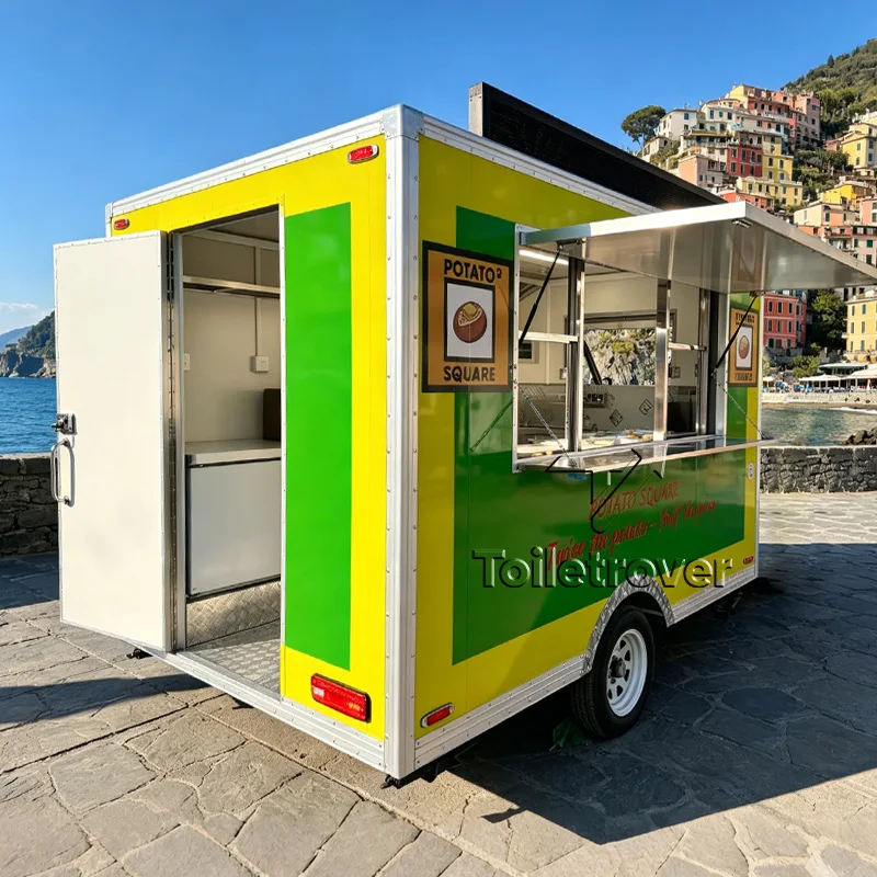 Wholesale Price Mobile Food Cart Ice Cream Concession Food Trailer Remorque Food Truck Bbq Food Truck Trailer for Sale