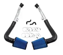 3" Polish Silver Color Cold Air Intake Kit for Ni*ssan 370Z / G37  VQ37VHR Q60  with Silicone Hose Side PCV Breather Hose Set