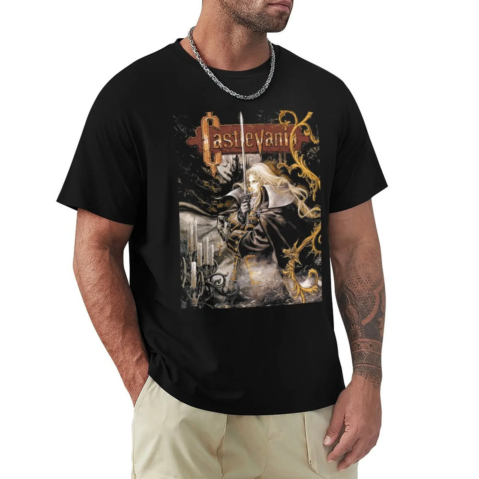 Castlevania - Symphony of the Night T-Shirt man t shirt cotton high quality T-Shirt