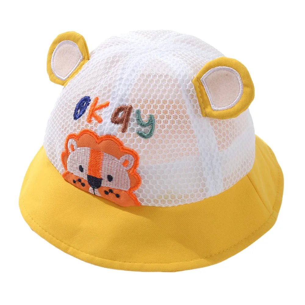 

Cartoon Lion Baby Children Sun Visor Hat UV Protection Breathable Sunscreen Buckets Hat Sun Protection Beach Hat Summer