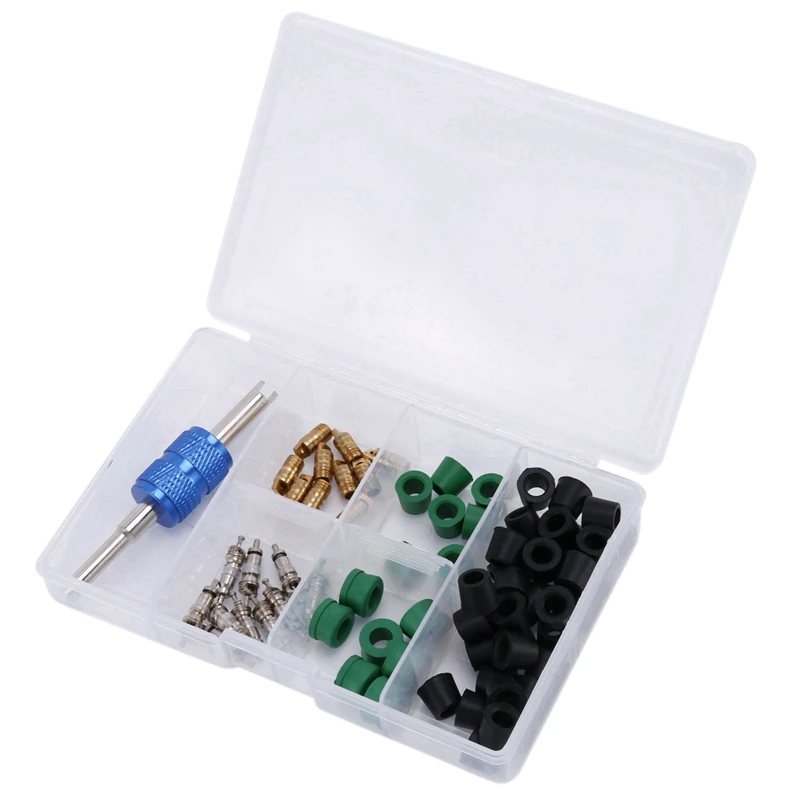 275Pcs A/C Air Conditioning Valve Core R12 R134A Refrigeration Valve Core R12 / R134A AC Master Valve Core Repair Kit