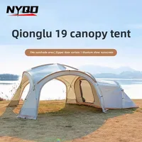 New 8-10 People Round Dome Tent Large Outdoor Luxury Camping Tent Family Travel Picnic Park Shade Fishing Tent Garden Supplies