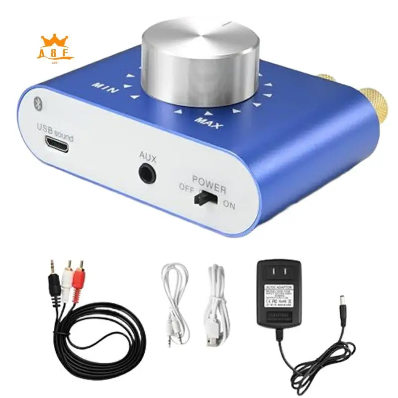

A08E-Mini Digital Amplifier X25 Bluetooth 12V-24V Stereo Audio Receiver 100W Desktop Amplifier