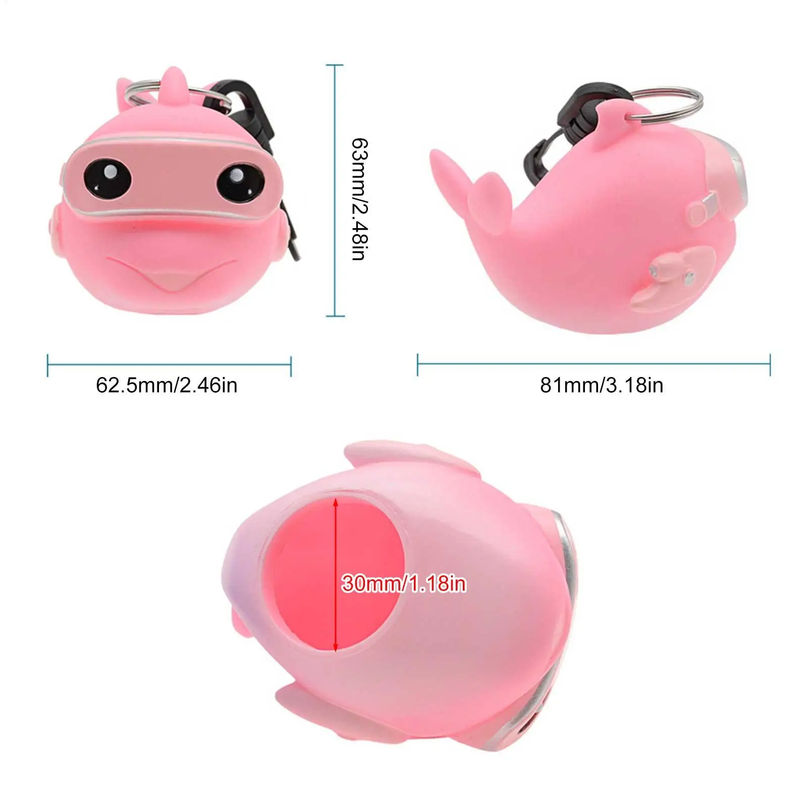 Osłona przeciwpyłowa do regulatora nurkowego, ochraniacz na ustnik nurkowy, kreskówkowy delfin, rękaw ochronny, pyłoszczelny z klipsem, świecący w ciemności