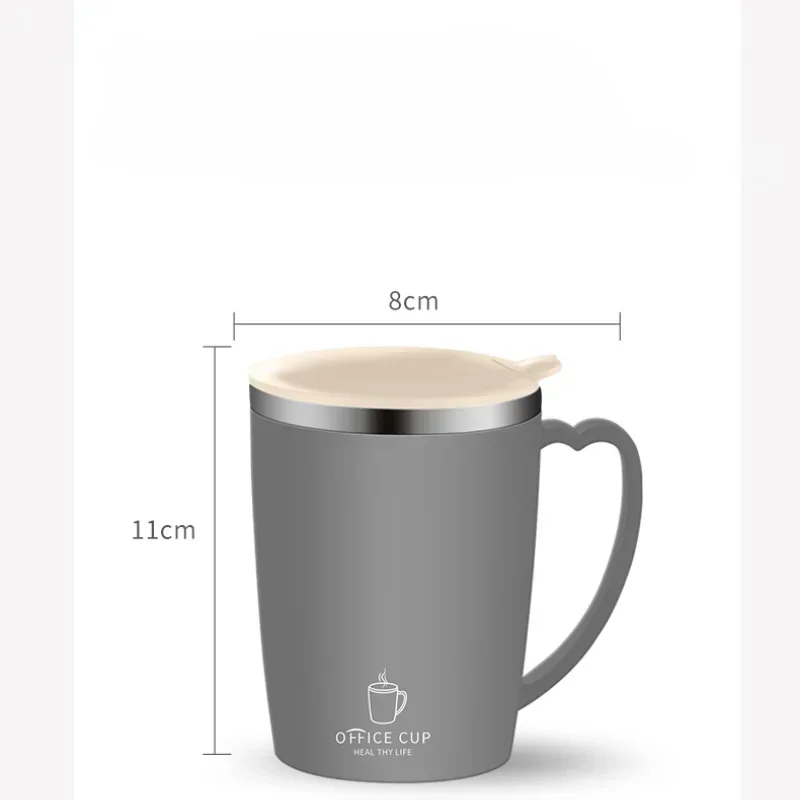 350ml 304 Stainless Steel Mugs Portable Thermal Water Bottle Thermos Mug Coffee Cup with Handle Leak-Proof Insulated Water Cups