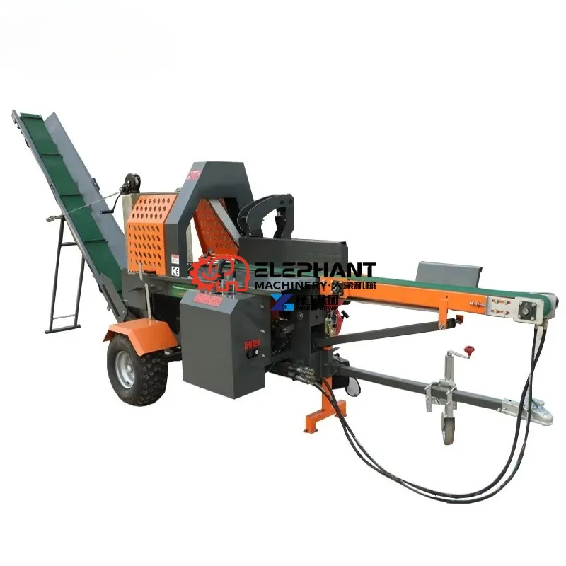 20T Automatic Firewood Processor Log Cutting and Splitting Timber Log Wood Processor High Working Efficient