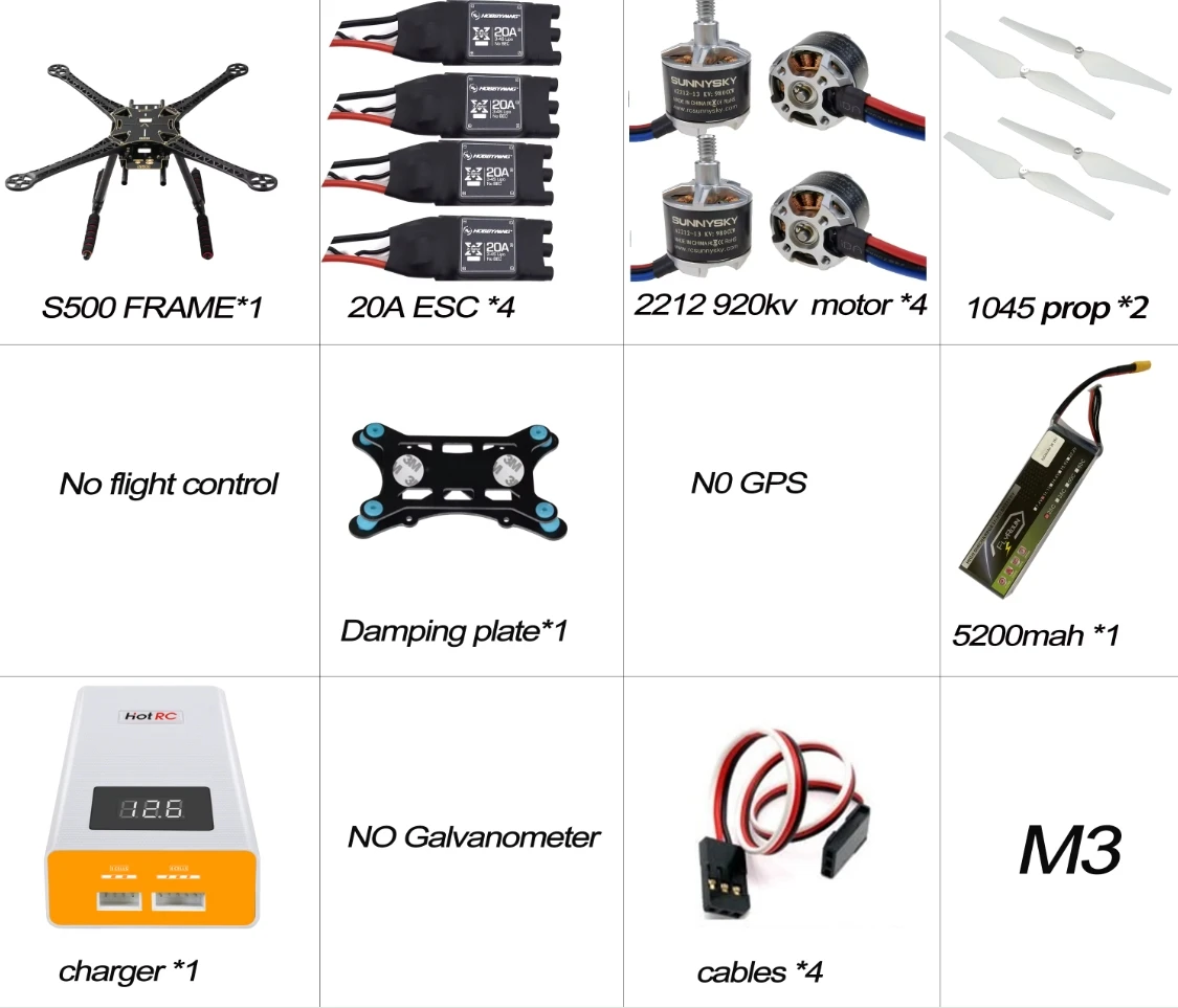 

S500 four-axis aerial camera diy aircraft f450 set upgraded version S500 frame PIX NAZA flight control