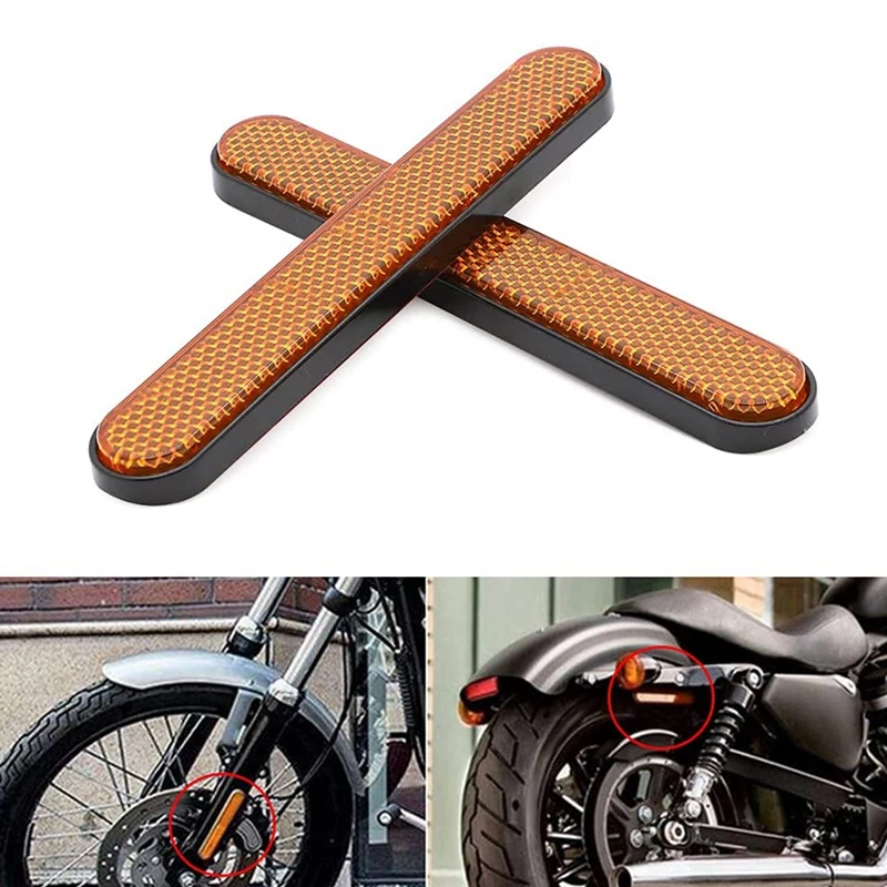 Motorcycle Front Fork Reflector Sticker Lower Legs Slider Safety Warning For Softail Sportster 883 1200