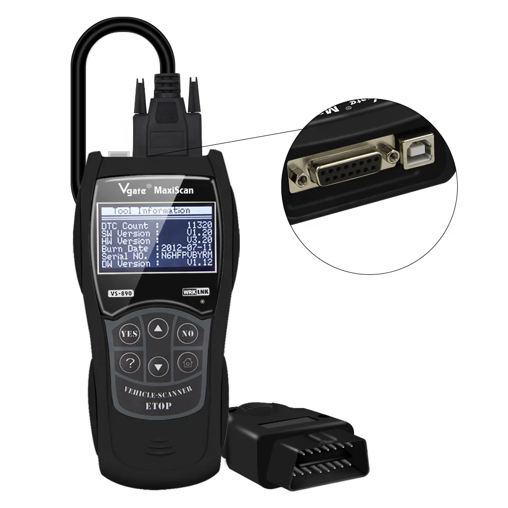 

2025 Новый автомобильный диагностический инструмент Vgate MaxiScan VS890, автоматический сканер OBDII ELM327 OBD2, CAN-BUS, считыватель кодов неисправностей, многоязычный