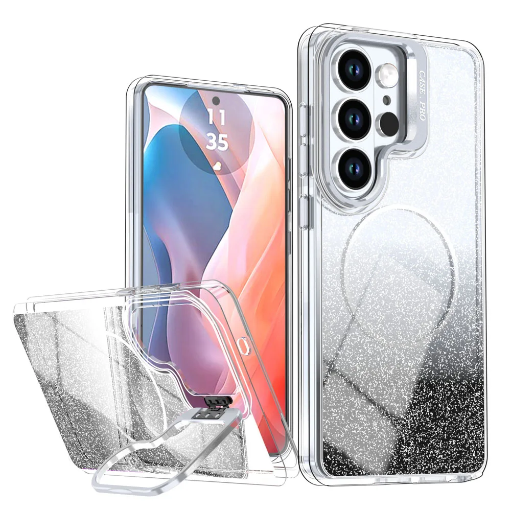Shockproof Transparent TPU Soft Phone Case for Samsung Galaxy S26 S25 S24 Plus Ultra S24 S25 FE with Lanyard Clear Cover