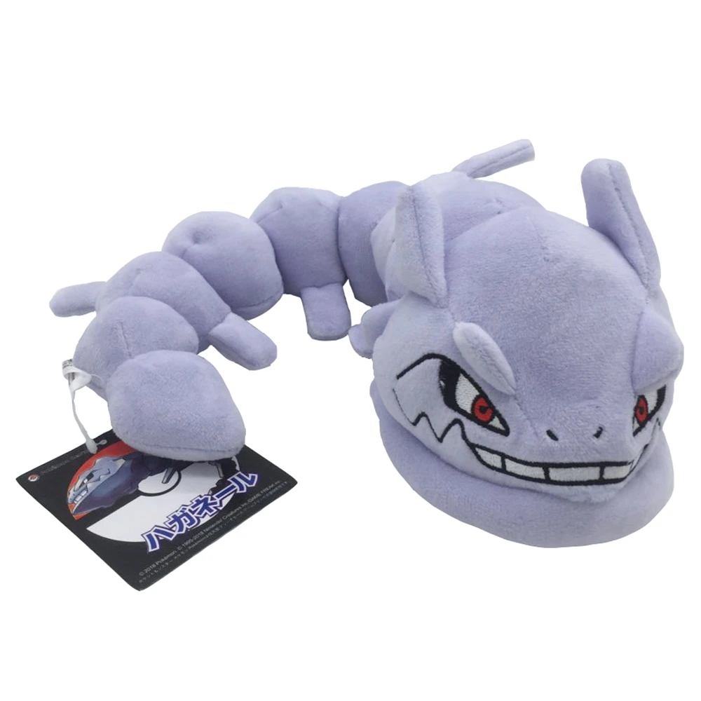 

Милая плюшевая игрушка Kawaii 3Poseable Steelix Evolution — гибкая мягкая игрушка Onix Pokémon, гибкая металлическая змея, коллекционный подарок