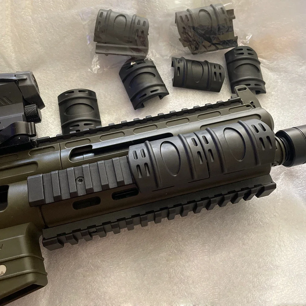 12 Stück Gummi-Schienenabdeckungen Handschutz Quad-Schienenabdeckungen für Jagd-Airsoft-Gewehr M4 Schutz Universelle 20mm Picatinny-Schienen-Zubehörteile – Detail 9