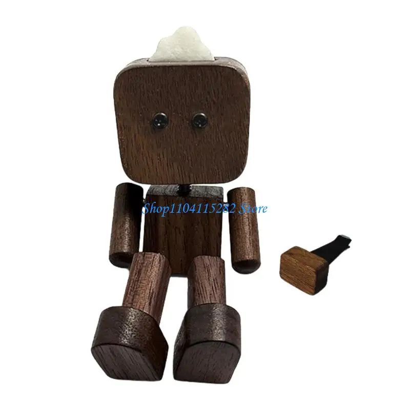 

Shaking Wooden Robot Car Decoration Swinging Legs Base Creative Gift