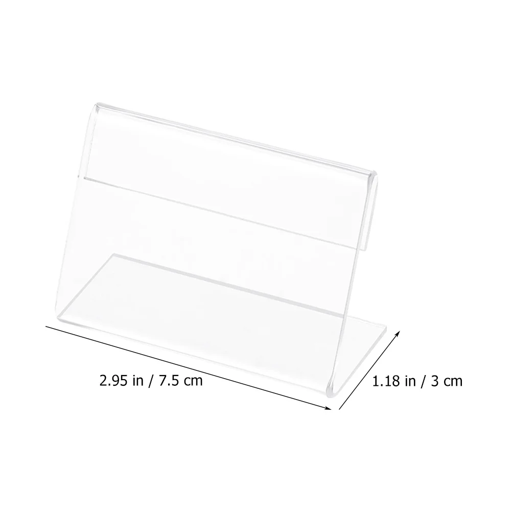 

25 Pcs Desk Table Acrylic Card Sign Stand Display Holder Place Menu Shelf Cards Holders for Signs Stands