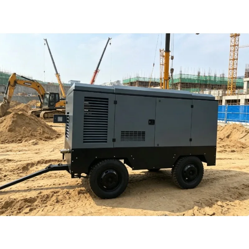 Silent Mobile Air Compressor With Pneumatic Tool Kit For Home DIY Decoration Auto Shop Spraying & Tire Pumping Work