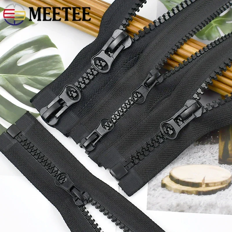 60-300cm Meetee 5# 8# Sewing Resin Zipper Closure Zippers Single/Double Sliders Tent Coat Clothes Zip Repair Kit DIY Accessories