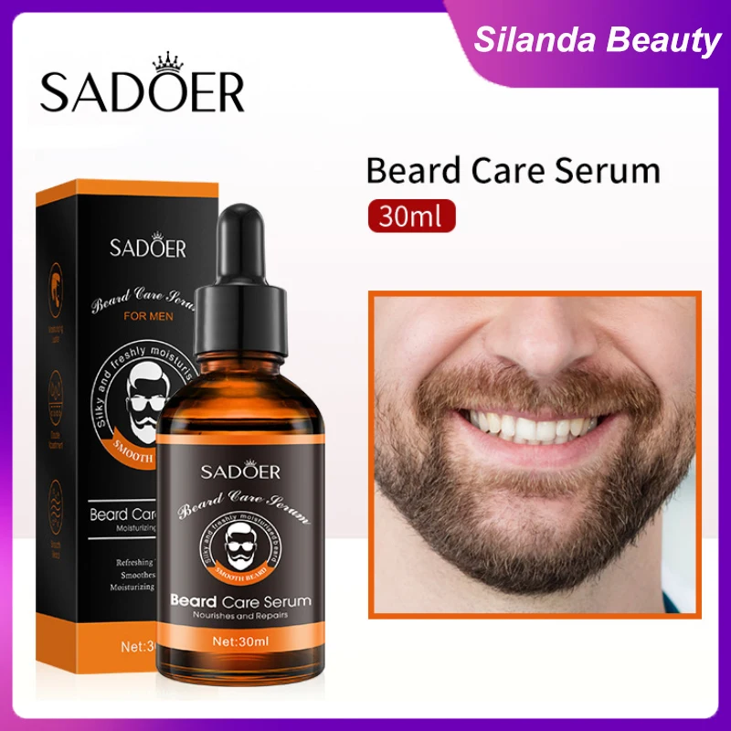 Silanda Beauty Men's Beard Care Serum Skincare Face Essence 30ml Korean Skin Care Moisturizing Nourishing Beard Serum for Male