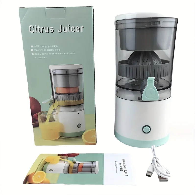 1Pc Enjoy Fresh Juice Anywhere: Compact, Detachable 0.5L Juicer with USB Rechargeable Battery and Easy Operation