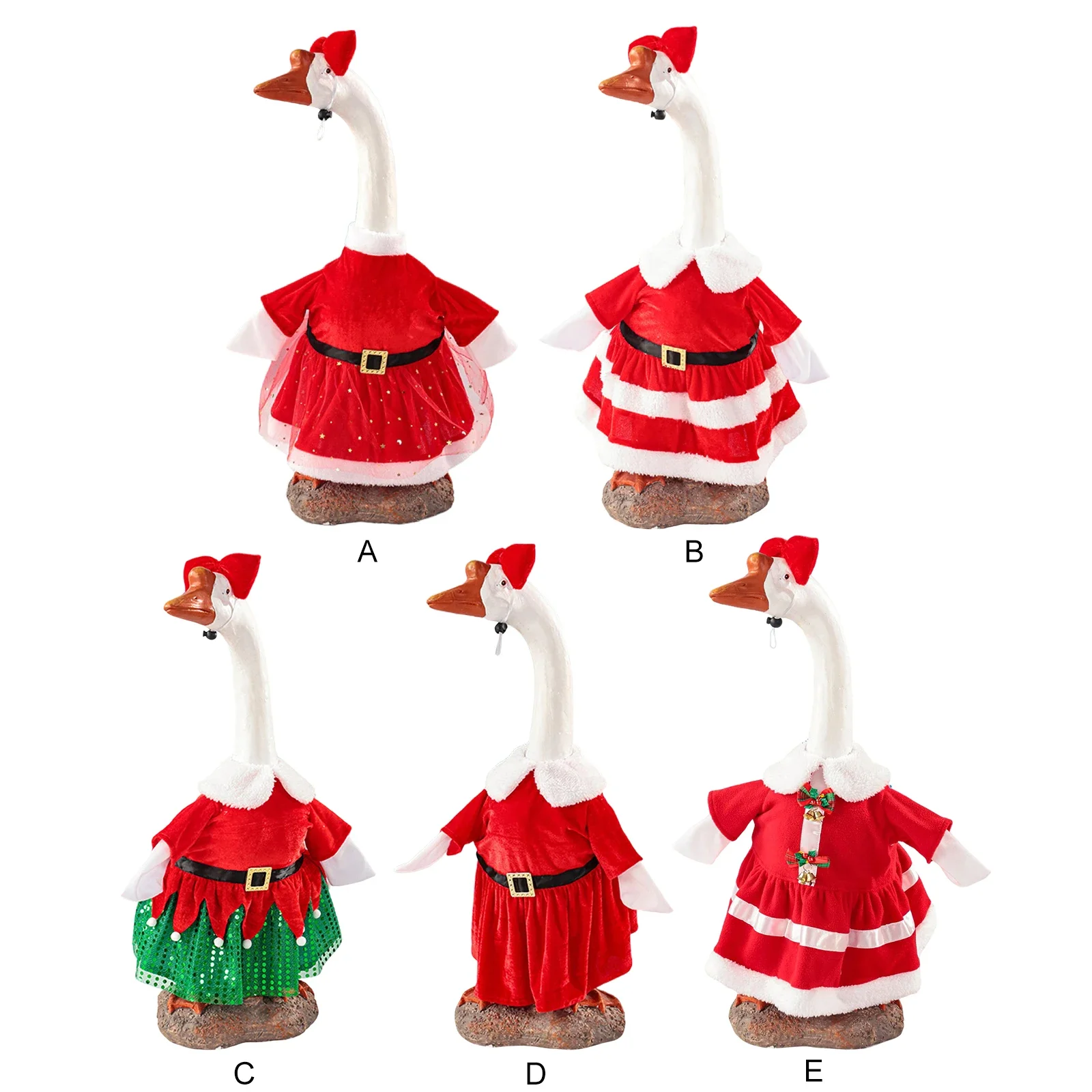 for Indoor Outdoor Patio Yard Lawn Art Decor Christmas Goose Outfit Goose Statue Clothes Goose Clothes CuteCostume